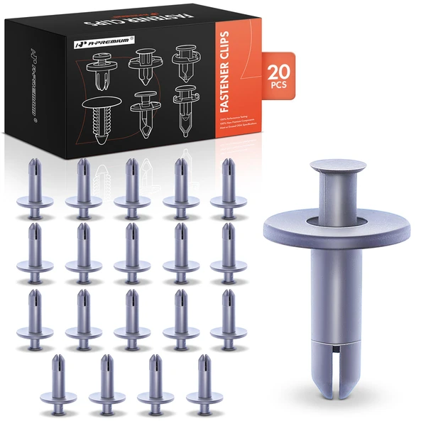 2010-2018 Mazda 3 20 Pcs 8mm Nylon Gray Bumper Filler & Door Panel Retainer A-Premium APRCF1967