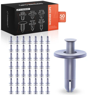 50 Pcs 8mm Nylon Bumper Filler & Door Panel Retainer Clips Push-Type