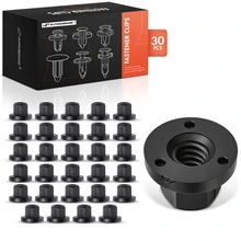 2008 Volkswagen R32 30 Pcs Nylon Black Front Bumper Support Retainer Nut A-Premium APRCF1980