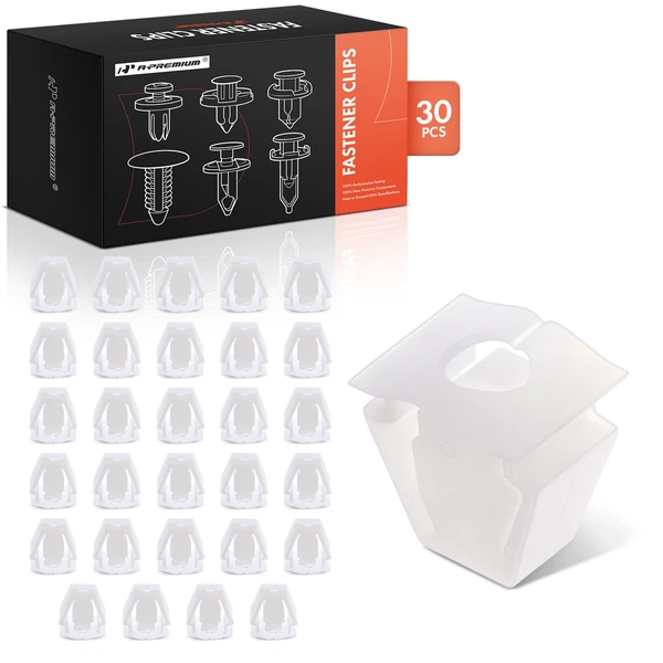 2009-2024 Audi A4 Quattro 30 Pcs Nylon Natural Bumper & Side Air Baffle Retaining Clip A-Premium APRCF2007