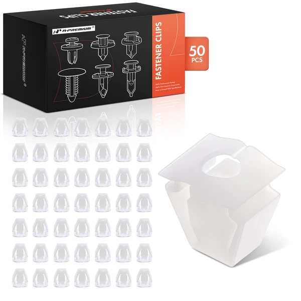 2016-2018 Audi A7 Quattro 50 Pcs Nylon Natural Bumper & Side Air Baffle Retaining Clip A-Premium APRCF2008