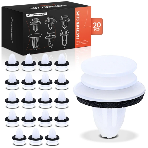 20 Pcs Nylon White Door Trim Panel Clip A-Premium APRCF2009
