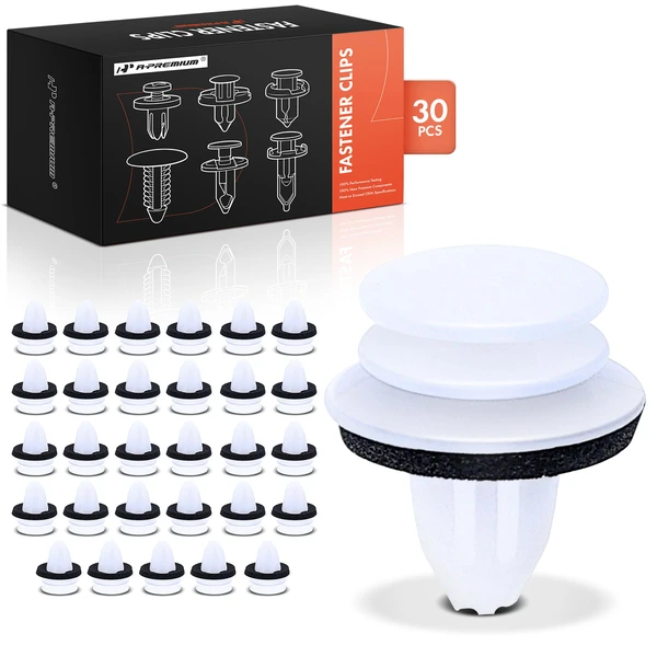 30 Pcs Nylon White Door Trim Panel Clip A-Premium APRCF2010