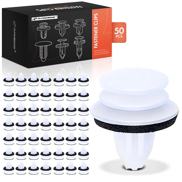 50 Pcs Nylon White Door Trim Panel Clip A-Premium APRCF2011