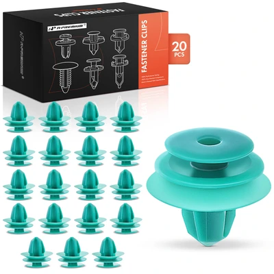 20 Pcs 10mm Nylon Green Door Panel Fastener Clips