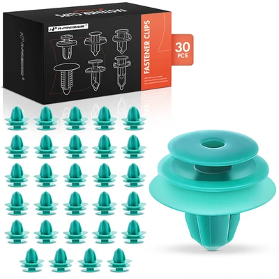 30 Pcs 10mm Nylon Green Door Panel Fastener Clips