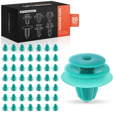 50 Pcs 10mm Nylon Green Door Panel Fastener Clips