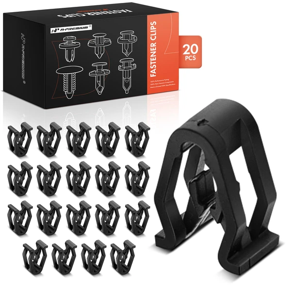 20 Pcs Nylon Black Interior Trim Clip A-Premium APRCF2018