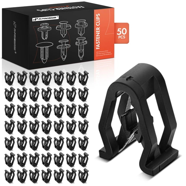 50 Pcs Nylon Black Interior Trim Clip A-Premium APRCF2020