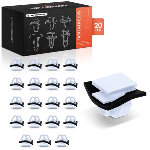 20 Pcs Nylon White Rocker Molding Clip A-Premium APRCF2033