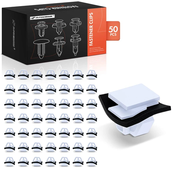 2003-2009 Kia Sorento 50 Pcs Nylon White Rocker Molding Clip A-Premium APRCF2035