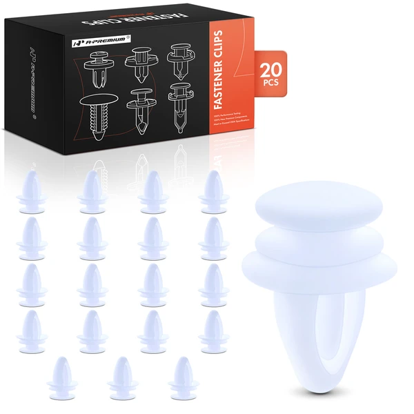 20 Pcs Nylon White Interior Trim Panel Retainer A-Premium APRCF2039