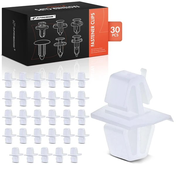30 Pcs Nylon White Rocker Panel Molding Clip A-Premium APRCF2046