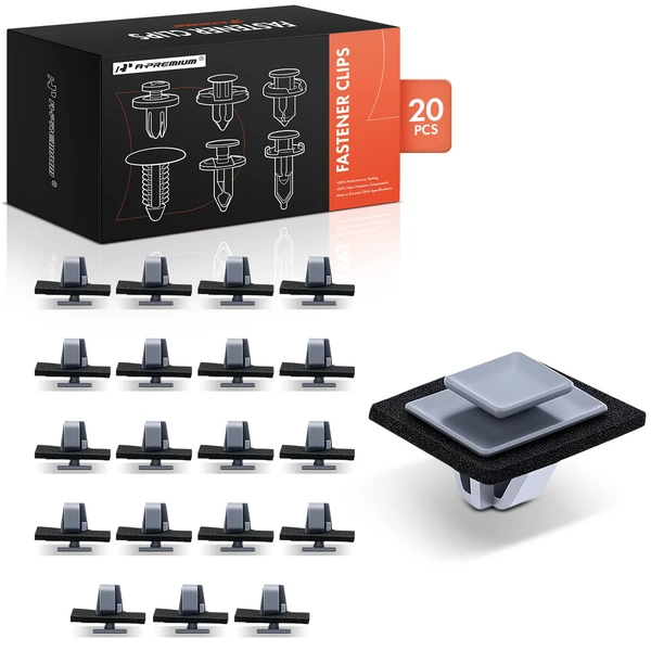 20 Pcs Nylon Gray Liftgate Molding Clip with Sealer A-Premium APRCF2054