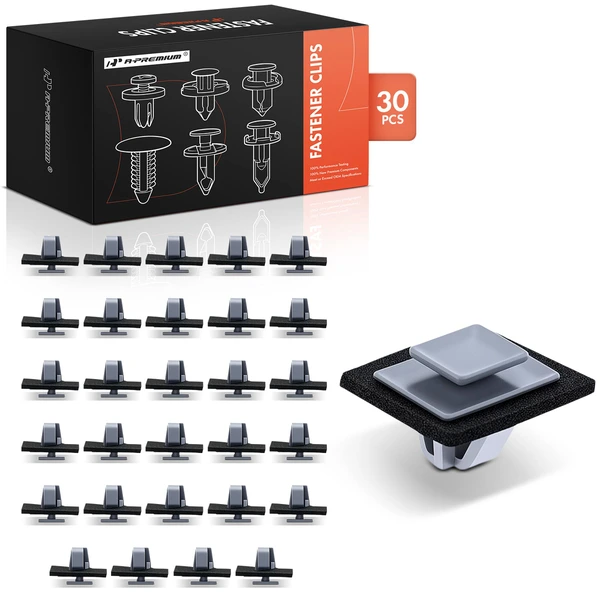 30 Pcs Nylon Gray Liftgate Molding Clip with Sealer A-Premium APRCF2055