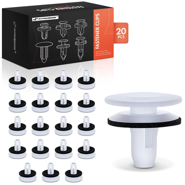 20 Pcs 6mm Nylon White Rear Lamp Molding Retainer A-Premium APRCF2057