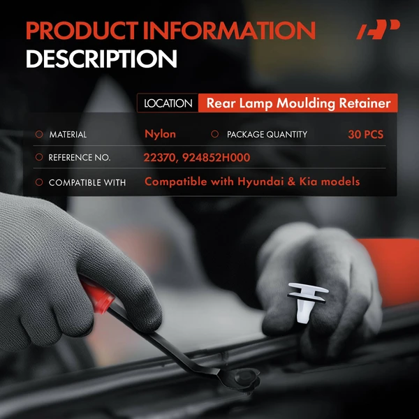 30 Pcs 6mm Nylon White Rear Lamp Molding Retainer A-Premium APRCF2058
