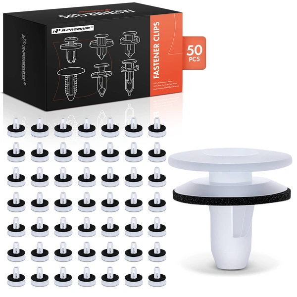 2010-2018 Hyundai Tucson 50 Pcs 6mm Nylon White Rear Lamp Molding Retainer A-Premium APRCF2059