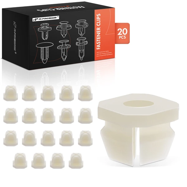 1985-1986 1988-2000 GMC C3500 20 Pcs 7.9mm Nylon Natural Front Lights Retainer Clip A-Premium APRCF2567