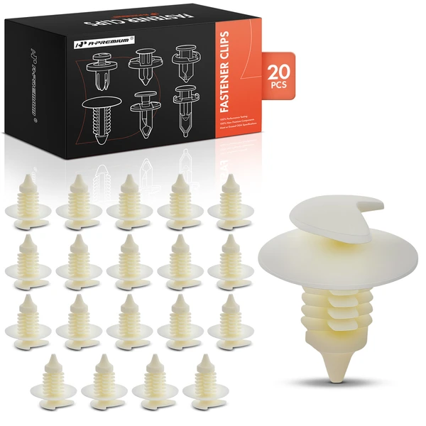 20 Pcs Nylon White Trim Panel Retainer A-Premium APRCF2585