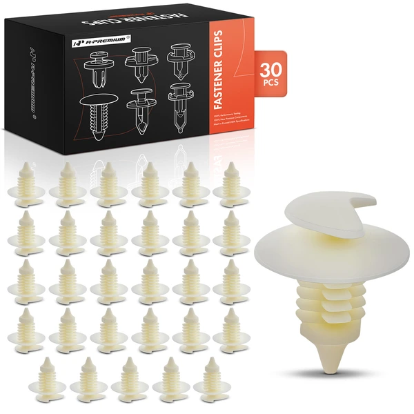 2010-2024 Renault Stepway 30 Pcs Nylon White Trim Panel Retainer A-Premium APRCF2586