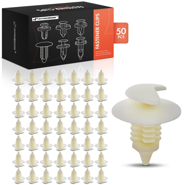 50 Pcs Nylon White Trim Panel Retainer A-Premium APRCF2587