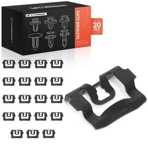20 Pcs Metal Black Window Reveal Molding Clip A-Premium APRCF2588