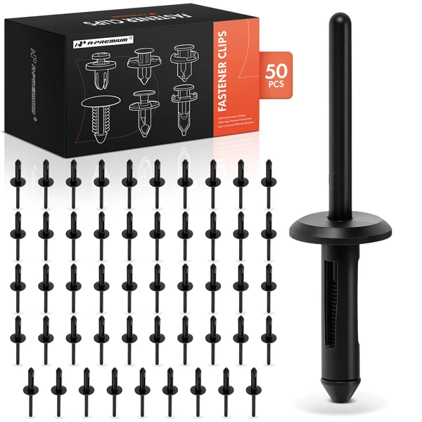 1989-1997 Ford Thunderbird 50 Pcs Nylon Black Blind Rivet Retainer Clip A-Premium APRCF2618