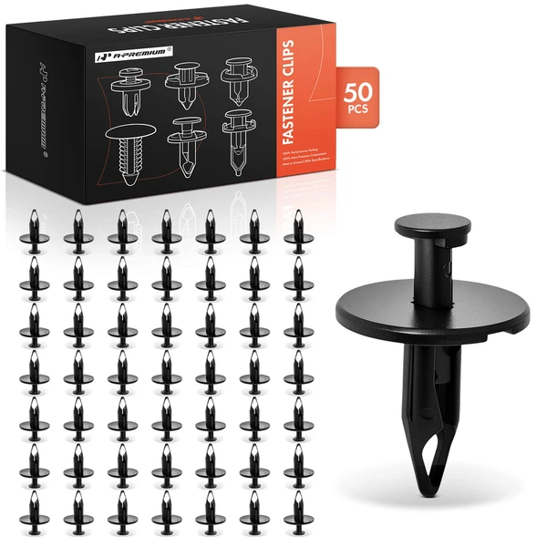 50 Pcs 7.14mm Nylon Black Exterior Body Retainer A-Premium APRCF2645