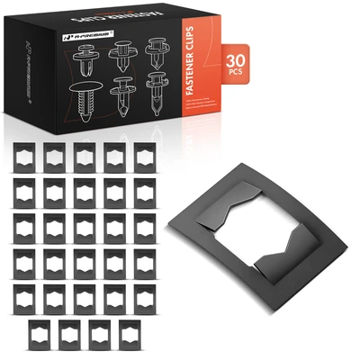 30 Pcs 7.94mm Stud Metal Front Door Hinge Pin & Flat Nut Retainer Clips