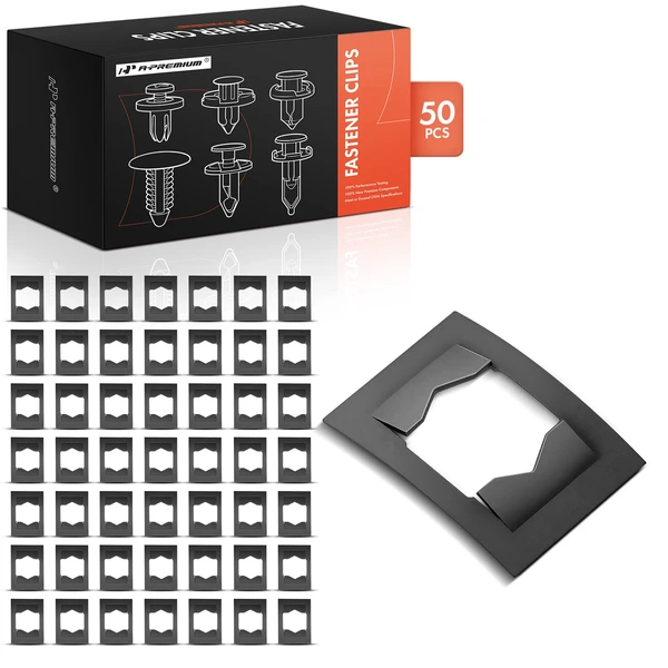 1989-1999 GMC K1500 50 Pcs Metal Black Front Door Hinge Pin Retainer A-Premium APRCF2530