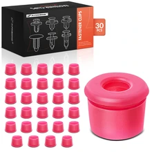 30 Pcs Nylon Red Front Fender & Door Molding Trim Clips