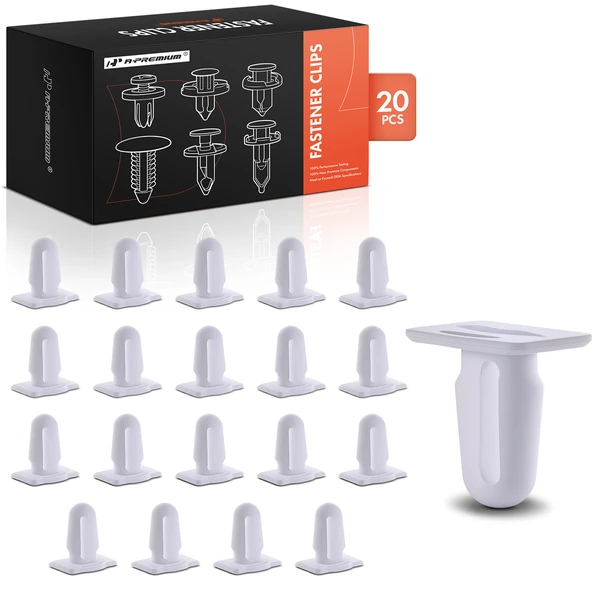 20 Pcs Nylon White Door Sill Trim Clip A-Premium APRCF2537