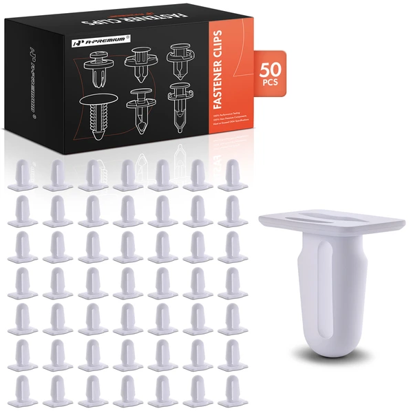 50 Pcs Nylon White Door Sill Trim Clip A-Premium APRCF2539