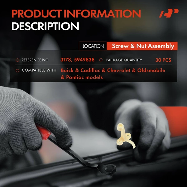 30 Pcs Screw & Nut Assembly A-Premium APRCF2544