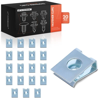 20 Pcs M4.2 Metal U Type Nuts Body Clip Fastener
