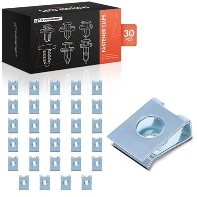 30 Pcs M4.2 Metal U Type Nuts Body Clip Fastener