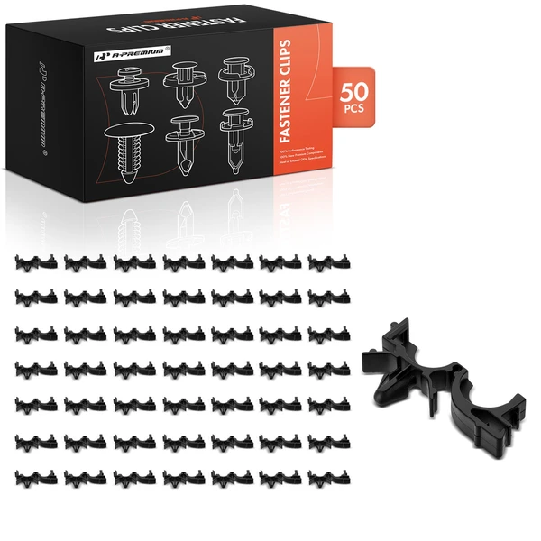 50 Pcs Nylon Black Wire Loom Routing Clip A-Premium APRCF2843