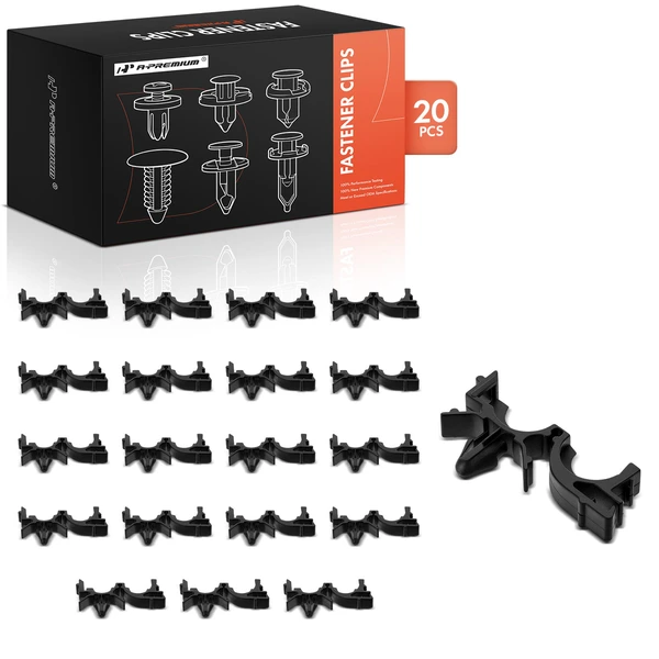 20 Pcs Nylon Black Wire Loom Routing Clip A-Premium APRCF2847