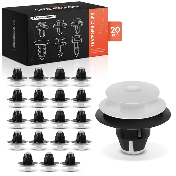 2012-2015 Scion iQ 20 Pcs Nylon Black & White Liftgate & Quarter Trim Panel Clip A-Premium APRCF2853