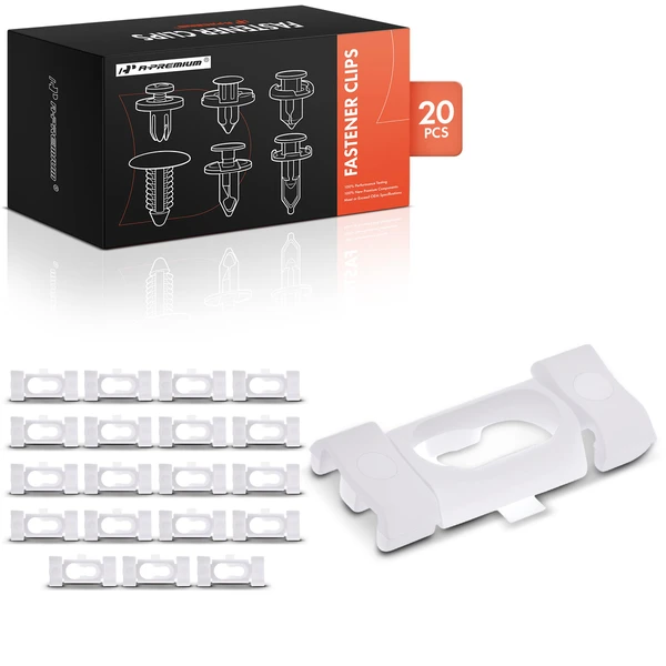 20 Pcs Nylon White Quarter Belt Reveal Molding Clip A-Premium APRCF2862