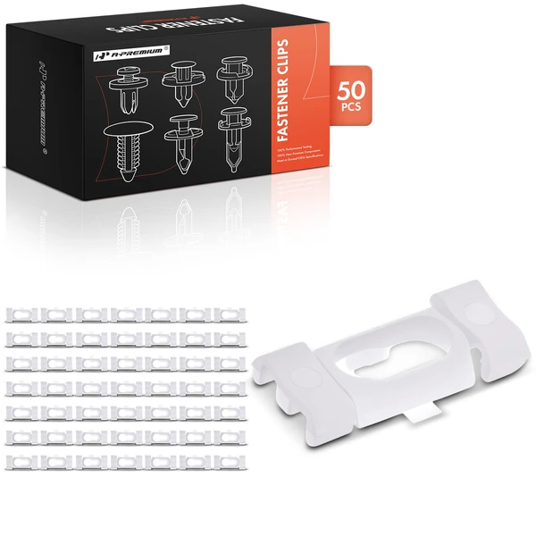 50 Pcs Nylon White Quarter Belt Reveal Molding Clip A-Premium APRCF2864