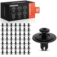 1992-2000 Honda Civic 50 Pcs 6mm Nylon Black Push Type Retainer Clip A-Premium APRCF2882