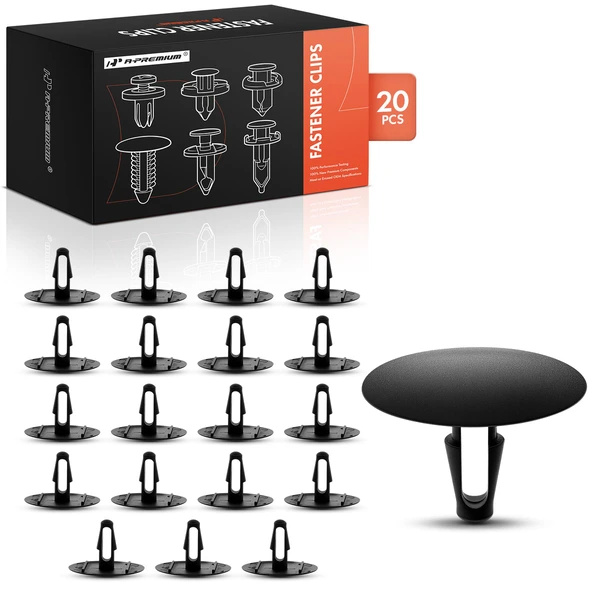 20 Pcs Nylon Black Hood Insulation Retainer Clip A-Premium APRCF2898
