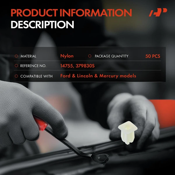 50 Pcs 6.35mm Nylon White A-Premium APRCF2918