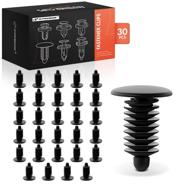 2006-2016 Chevrolet Express 2500 30 Pcs Nylon Black Weatherstrip Retainer Clip A-Premium APRCF2932