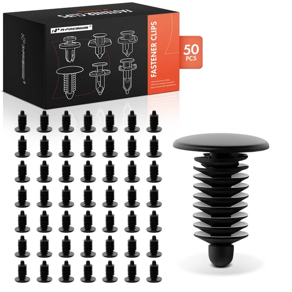 1998-2002 2016-2024 Chevrolet Camaro 50 Pcs Nylon Black Weatherstrip Retainer Clip A-Premium APRCF2933