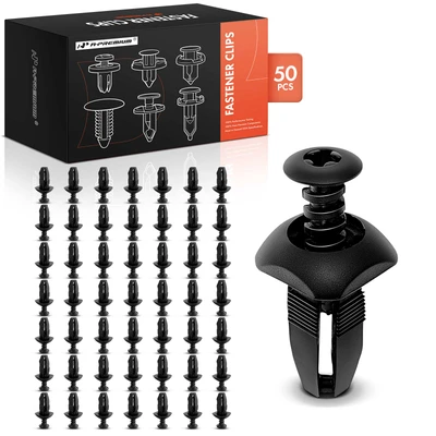 50 Pcs 6.35mm Nylon Fascia Trim & Grille Retainer Clip Screw-Type