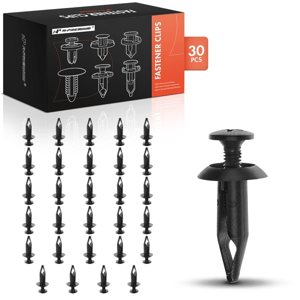 2003-2024 Ford Expedition 30 Pcs 6.35mm Nylon Black Door Panel Retainer Clip A-Premium APRCF2944