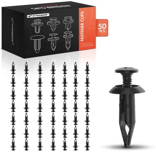 2003-2024 Ford Expedition 50 Pcs 6.35mm Nylon Black Door Panel Retainer Clip A-Premium APRCF2945